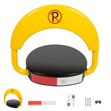 Barrière de Parking Automatique Barriere de Parking avec Télécommande de 20 m et 2 clés- Étanche, IP67 Pliable Barriere Parking avec Bandes réfléchissantes- Alarme automatique - Anti-collision à 180°