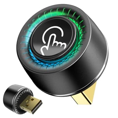 PTGTO Adaptateur CarPlay sans Fil, Changement d'Utilisateur par Bouton, Android Auto sans Fil, 2026 Ultra-Compact, Connexion Stable, Anti-Surchauffe, Compatible iOS 10+ & Android 10+, USB-A et USB-C