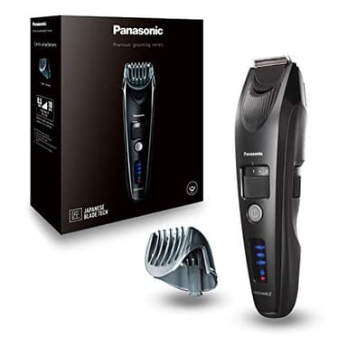 Panasonic ER-SB40-K803 Tondeuse à Barbe pour Hommes, Portable Sans Fil Étanche, 20 Réglages de Longueur, Lames Supérieures, Peigne, Fonctionnement Avec ou Sans Fil, Indicateur de Batterie LED, Noir