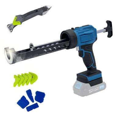 Pistolet Silicone Electrique, Pistolet Silicone Compatible avec Makita 18V, 2500 N Pistolet à Silicone pour Cartouches 300ml, 4 Vitesses et LED, avec Accessoires, Sceller, Étanchéifier SANS BATTERIE