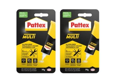 PATTEX Multi - Colle multi-usages tous matériaux sans solvant - Tube 20g (Lot de 2)
