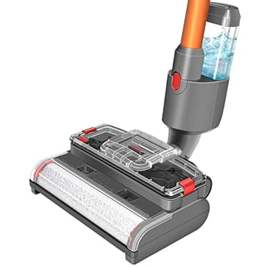 Italdos Brosse à Récurer Humide et Sec Compatible pour Dyson V15 V11 V10 V8 V7 Tête de Balai Electrique avec Réservoir d'eau Propre et Sale Séparé, Nettoie et sèche Les sols durs
