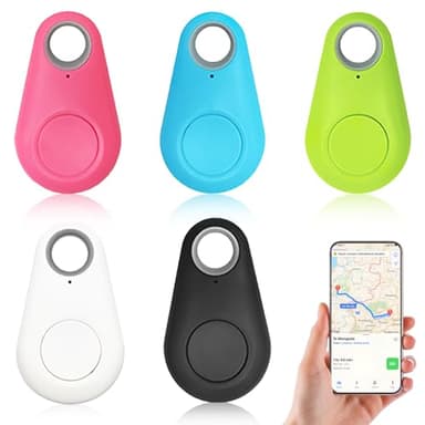 Traceurs Bluetooth et GPS pour Animaux de Compagnie, Trackealarme Anti-vol, Wireless GPS Tracker for Kids, Dispositif Anti-Perte, Porte-clés Animaux, 5 PacksMix adapté aux Chats, Chiens, Valise, clés