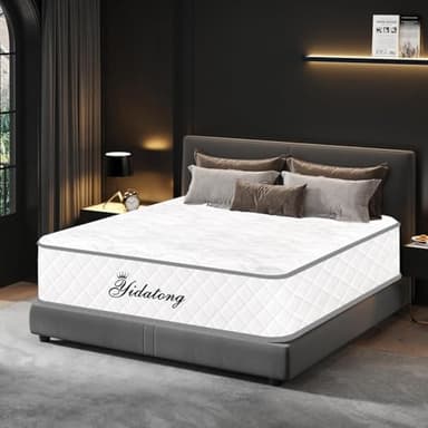 Matelas 140x190 cm - Épaisseur 30 cm - Parfait Soutien - Matelas 2 Personne à Memoire de Forme en Mousse + Bleu Latex et Ressorts - Respirant, Hypoallergénique, H3 Mi-ferme - 7 Zones Ergonomique
