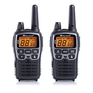Midland C1180 XT70 - Émetteur-Récepteur Radio Professionnel Bi-bande Talkie Walkie à Recharge Rapide - Couleur Grise - 69 LPD et 24 PMR446, 12 km de Portée, 38 Tonalités, 83 Codes - Lot de 2