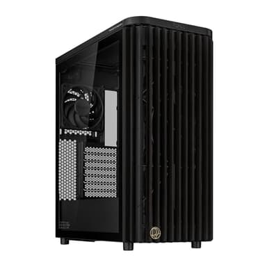 ProArt PA401 Wood Edition ATX Mid-Tower Case (Wooden Front Panel, Dual 160mm Ring Fan Blades, Left-Side Panel Lock, Power and Reset Button Lock, Detachable PSU Bracket)