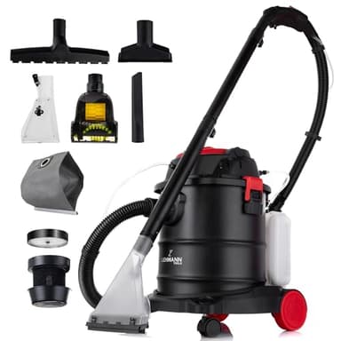 LEHMANN Ultrawash Aspirateur de Lavage 4 en 1 | Aspirateur pour Tapis et Meubles rembourrés | Aspirateur sans Sac avec réservoir de 20 litres | Nombreux Accessoires Inclus