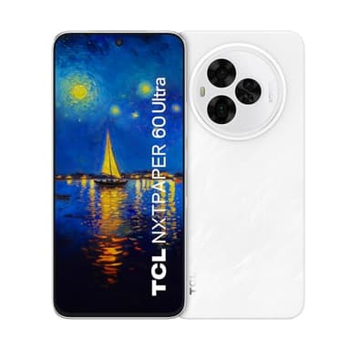 TCL NXTPAPER 60 Ultra 5G, Smartphone Android 7,2 Pouces FHD+ Écran NXTPAPER 120 Hz, 12 Go de RAM + 256 Go de Stockage, Affichage Papier protégeant Les Yeux, Batterie 5000 mAh, Blanc Lunaire