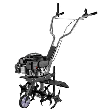 Wiltec Motobineuse 60 cm 2,5 KW 6 Fraises Lames Réservoir 0,8L Profondeur 25 cm Motoculteur Essence Moteur OHV Aérateur Scarificateur Travail Sol Ergonomique Outil Jardinage