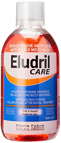 Eludril Bain de Bouche Antiplaque 500 ml - Antibactérien et apaisant - Sans menthe - Liquide - Adulte