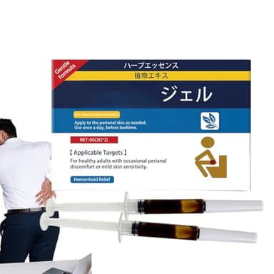 Gel de soin périanal – 3 g de pommade pour le traitement des hémorroïdes et des fissures, hydratant doux pour le corps | Gel hydratant 2 pièces pour soulager la douleur anale, les démangeaisons, les s