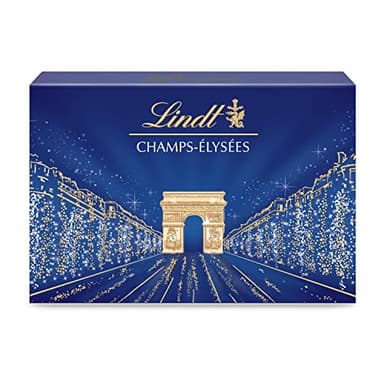 Lindt - Boîte CHAMPS-ELYSEES - Assortiment de Chocolats au Lait, Noirs et Blancs, 182g