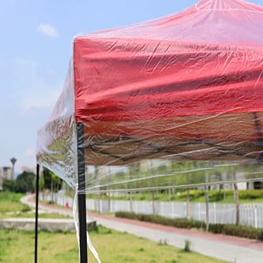 PPLONG-GE W0501709 Tonnelle 3 x cm - Imperméable et stable Résistant à l'hiver Double toit de rechange transparent Avec fixe Pour tente jardin, fête, protection contre la pluie
