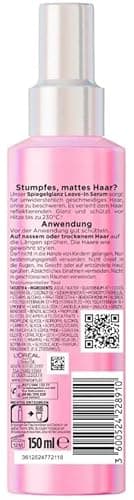 L'Oréal Paris Elvital Glycolic Gloss Sérum de soin capillaire – Traitement brillant à l'acide glycolique pour des cheveux sains 150 ml