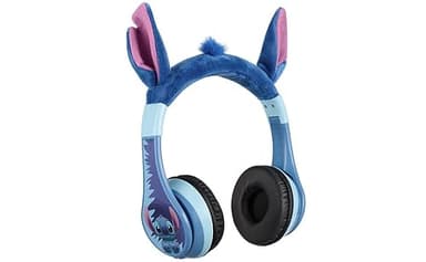 eKids Disney Stitch Casque Bluetooth sans Fil avec Microphone avec Cordon auxiliaire, Volume réduit pour Enfants, pour l'école, la Maison ou Les Voyages
