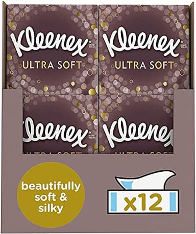 Kleenex ULTRA SOFT - Mouchoirs en papier - Lot de 12 Boîtes Cubiques