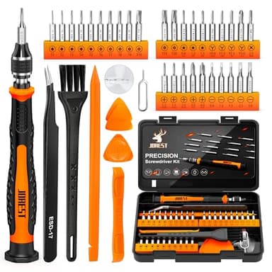 JOREST 40Pcs Kit Tournevis de Précision, Outillage Set avec Torx T1 T2 T3 T4 T5, TR5 T6 T7 T8 T9 T10 T15, Triwing Y00, Etoile P2/5, -1.0/2.0, etc, pour PS4, Xbox, Switch, Macbook, PC, Lunettes, Montre