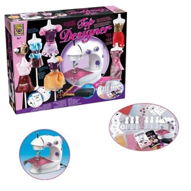 VIGA Kit de Loisir Créatif - Machine à Coudre avec Pédale - Accessoires de Couture et de Stylisme - Pour Filles de 9 Ans et Plus - Rouge - Moyen