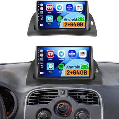 2+64GB Android 15 Autoradio Wireless Carplay pour Renault Kangoo 2013-2020, Nissan NV250 2013-2021 Android Auto 9 Pouces Bluetooth Tactile Écran Poste Radio Voiture GPS, Caméra de Recul, FM RDS