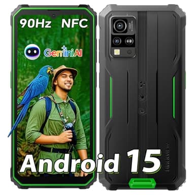 Blackview BV4800 SE Téléphone Portable Incassable,Android 15 Smartphone Incassable 12Go+64Go/2To Extensible, 285g&13.5mm,6.56''HD+ 90Hz,AI 16MP, Dual SIM 4G, Octa core/Face ID/GPS/5G/NFC/2Ans Garantie