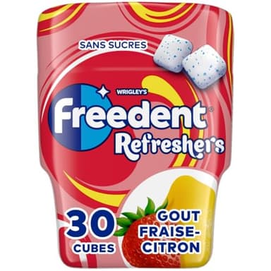 FREEDENT REFRESHERS - Chewing-gum Goût Fraise Citron - Boîte De 30 Dragées - 67g