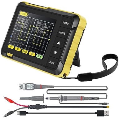 DSO152 Mini oscilloscope numérique portable avec écran de 2,8" 200 kHz 2,5 MS/s USB avec câble de données de type C et sonde