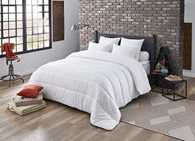 DODO - Couette Tempérée Niagara 220x240 cm - Convient 1-2 Personnes - Anti-Acariens, Douce, Confortable - Tissu 100%Coton - Garnissage 100%Polyester Fibre Creuse Siliconée - Lavable en Machine à 40°C