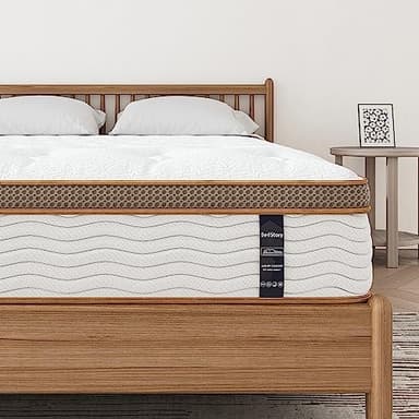 BedStory Matelas 140x190 Ressorts Ensaches, Mousse à Mémoire de Forme, Hybride Technologie Multicouche, Un Confort Personnalisé - Épaisseur 22cm