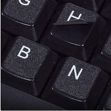 LA CAVERNE D'EABANI ® Sticker Autocollant AZERTY Clavier Français / Notebook Fond Noir 13*14
