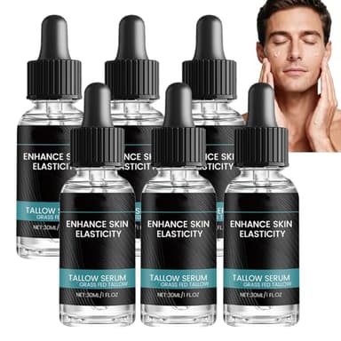 Sérum Visage Au Suif De Bœuf Nourri À L'herbe Pour Hommes, Réduit Les Rides Et Ridules, Huile Raffermissante Anti-âge, Effet Liftant Raffermissant, Sérum Raffermissant Illuminateur Pour Hommes (6PCS)