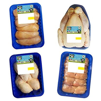 Royal Bernard - Assortiment 100% Poulet - Colis de Volaille Régionale - 4 barquettes de produits différents