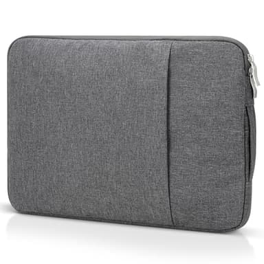 Cozary Sacoche PC Portable 13 Pouces Ultra-Légère - Housse Ordinateur Anti-Dérapante avec Poche Externe & Poignée Latérale, Compatible avec MacBook Air/Huawei/Lenovo/HP/Samsung, Gris