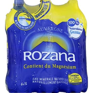 Rozana Eau Minérale Naturelle gazeuse 6 x 1L