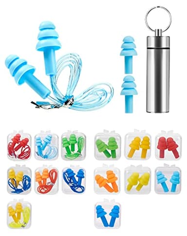 LAOYE Bouchon Oreille Anti Bruit 14 Paires Bouchons d'oreille pour Sommeil Dormir Bouchons Oreilles Silicone SNR 31 dB avec 1 Boîte Acier Inoxydable