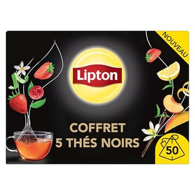 Lipton Coffret Thés Noirs Sensations 50 Sachets Pyramid®