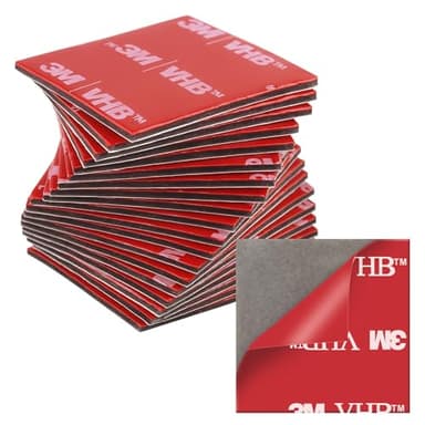 20 Pièces Scotch Double Face Extra Fort, Scotch Double Face, ImperméAble Et RéSistant Aux Hautes TempéRatures, Applicable To Voiture, Exterieur,RéParation, Fixation, Bureau, Carré(30mm*30mm)