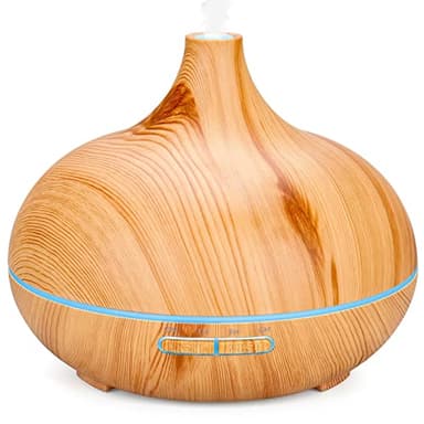 500ml Diffuseur d'Huiles Essentielles, Humidificateur Ultrasonique Diffuseur Aromathérapie avec 7 Couleurs Lumières LED, Arrêt Automatique,pour la Maison,Salon,Yoga,Spa