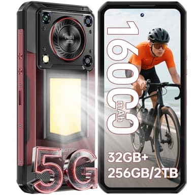 OUKITEL WP56 Telephone Portable Incassable Android 15, 32Go+256Go/2To Smartphone Incassable 2025, 6,78" FHD+, 16000mAh Telephone Portable Chantier 5G, 108MP+32MP, Double SIM/GPS/Empreinte Digitale