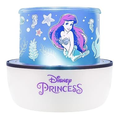 Lampe de Projection Disney Princess - Scènes Interchangeables, Comprend Ariel, Raiponce, Cendrillon & Mulan, Veilleuse & Décor pour Murs & Plafond de Chambre Fille