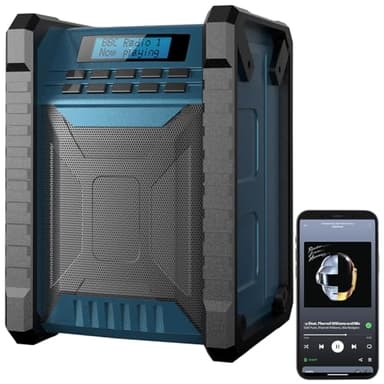 Radio de Chantier Rechargeable 40 W avec Fonctions Dab+ / FM/Bluetooth DOR-800 [auvisio]