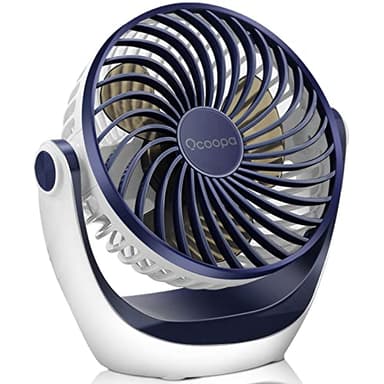 OCOOPA ventilateur silencieux portable, mini ventilateur puissant, 3 Vitesse petit ventilateur table pour La Chambre, bureau, domair,cuisine(Rotation 360°,Alimenté par USB)