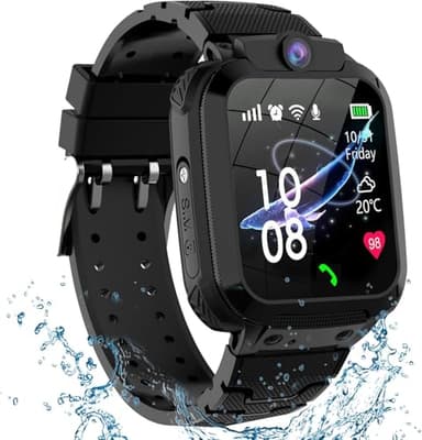 Tzzulsx IP68 Montre Connectée Enfant GPS,Montre GPS Enfant Garçons Filles avec Appel Bidirectionnel,SOS Voice Chat Téléphone Caméra Jeux Mode Classe, Montre Intelligente Enfants Cadeau d'anniversaire