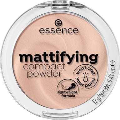 essence mattifying compact powder poudre compacte matifiante, nude, mattifying, matte (12g)