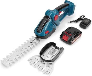 Taille Haie Batterie Compatible avec Makita 18V, 2 en1 Electrique Cisaille de Jardin & Taille Haie Electrique, Angle réglable à 90°, Mini Taille Haie sans Fil pour Buissons, Herbe (1*Batterie)