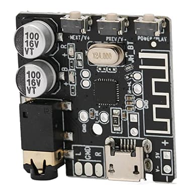 Carte Récepteur Audio Bluetooth, Module Amplificateur Audio Stéréo BT5.0 avec Bouton de Contrôle, 2 Ports de Contrôle, Amplificateur de Haut-parleur de Voiture 3,7 V à 5 V pour Système de Son Haut-par