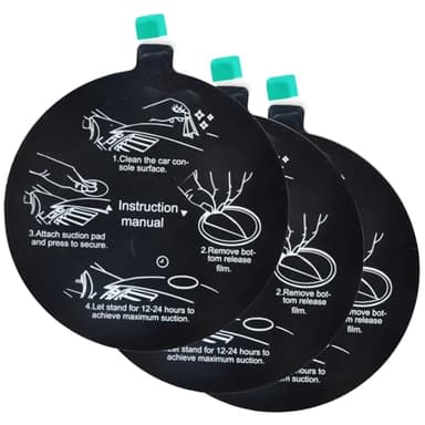 HYS Disques de Fixation Adhésifs pour Tableau de Bord/Pare-Brise - 78 mm - Autocollant pour Navigation par Satellite, Radio, téléphone Portable, GPS (1)