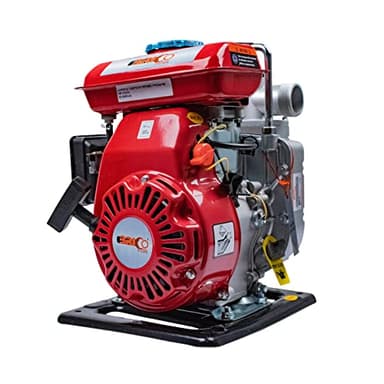 Bricoferr BFH033 Motopompe à Eau avec Moteur à Essence 97 CC 2,5 HP, Rouge