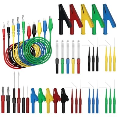 Kit de test de diagnostic automobile 41 pièces avec pince crocodile pour test électronique et circuit imprimé, non destructif et compatible avec multimètre