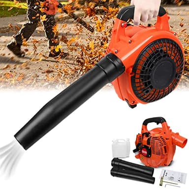 Souffleur de feuilles de jardin à essence sans fil, puissant 26 cc, moteur à 2 temps refroidi par air, portable, soufflerie pour feuilles, copeaux de bois, poussière, débris de jardin
