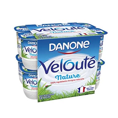 Danone Velouté Yaourt Brassé Nature, 12 x 125g